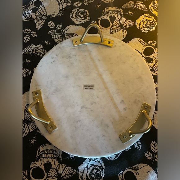 EUC Gothic Ouija Spirit Board Marble Cake/Dessert/Cheese Footed Serving Platter - Picture 7 of 11